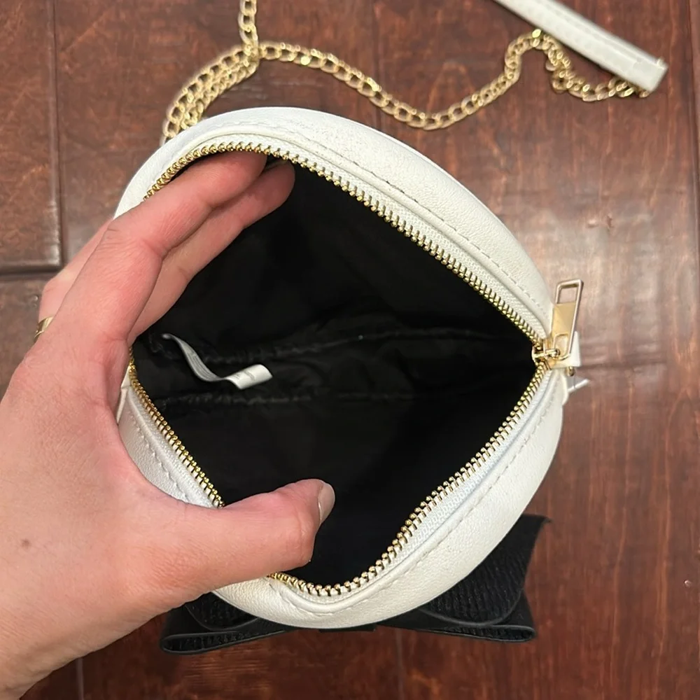 White Vegan Bow handbags